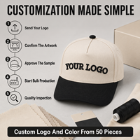 Gorra de Béisbol Personalizada con Bordado, 5 Paneles, Estructurada, de Algodón, con Cierre a Presión, con Logotipo Bordado en 3D para Marca de Ropa Urbana, Venta al Por Mayor