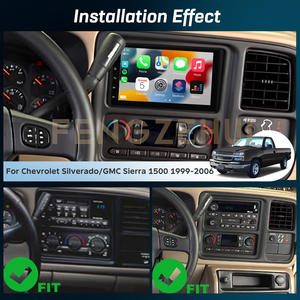 Autoradio Android Auto Carplay 7 pouces pour Chevrolet Silverado 1500 et compatible avec GMC <span class=keywords><strong>Sierra</strong></span> 1500 WIFI 4G Système multimédia de voiture Radio stéréo - Product Image 2