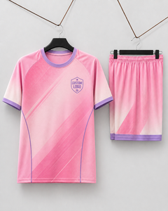 Ensemble de maillots de football personnalisés avec nom et numéro, manches courtes, respirant, séchage rapide, uniforme d'équipe de football, impression par transfert thermique - Product Image 2