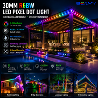 Luz LED RGB Direccionable de 30 mm, WS2811 UCS1903, IP67, Impermeable, Cadena de Luces para Exteriores, Decoración de Paisajes y Festivales