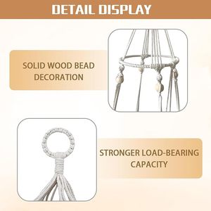 Hamac pour chat à fixer sur fenêtre, style bohème, panier suspendu, balançoire, coussin doux pour animaux <span class=keywords><strong>de</strong></span> compagnie, confortable pour la sieste et le <span class=keywords><strong>bain</strong></span> <span class=keywords><strong>de</strong></span> <span class=keywords><strong>soleil</strong></span>, 40x90CM - Product Image 2