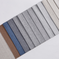 Tissu pour rideaux occultants 100% polyester, aspect lin, largeur 300 cm, fabricant pour hôtel, salon, décoration intérieure