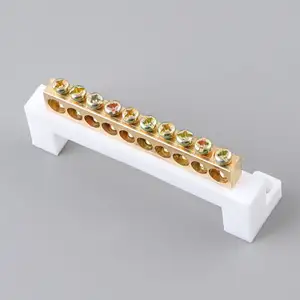 High Grade Brass Neutral Links Bus Bar Din Rail Terminal Block