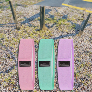 Fasce di resistenza in poliestere in tessuto di fabbrica per Yoga con fasce per il bottino dell'anca da allenamento per palestra a casa - Product Image 2