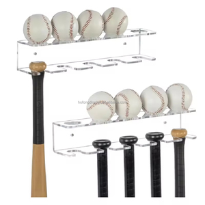Hofong mạnh mẽ Acrylic Bóng Chày <span class=keywords><strong>BAT</strong></span> hiển thị móc áo dễ dàng-to-cài đặt PMMA hiển thị đứng cho 5 con dơi bóng tốt hơn so với một hiển thị trường hợp - Product Image 4