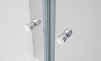 Porte de douche à charnière en verre trempé et aluminium, prix de gros abordable, pour projets, par fournisseur de Foshan, cabines de douche pivotantes