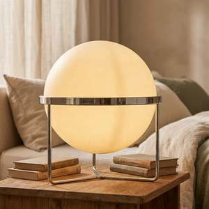 Lampe sur pied LED réglable en hauteur, en métal chromé de luxe et acrylique blanc, pour salon, décoration d'hôtel, vente chaude - Product Image 1