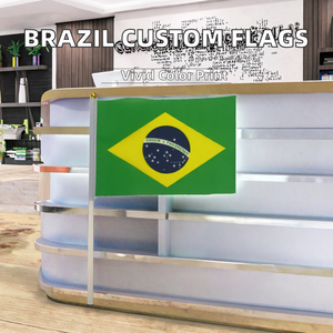 Banderas <span class=keywords><strong>de</strong></span> Mano <span class=keywords><strong>de</strong></span> Brasil, 100% Poliéster, Impresas con Logotipo Personalizado, Forma Rectangular, Ecológicas y Duraderas para Agencias <span class=keywords><strong>de</strong></span> Viajes - Product Image 2