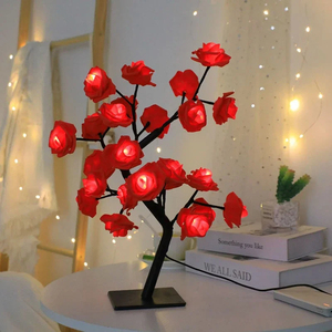 Wholesale <b>LED</b> Rose Flower Night <b>Lights</b> USB Christmas <b>Tree</b> Fairy for Home Party Wedding Bedroom Decoration Mother's Day Gift - Product Image 1