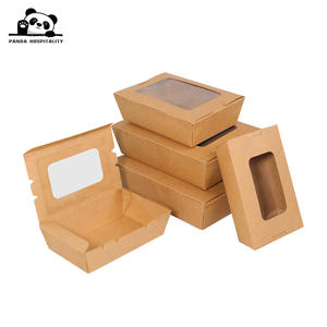 กล่องอาหารแบบพับได้สำหรับอาหารจานด่วน ทำจากกระ<span class=keywords><strong>ด</strong></span>าษคราฟท์เคลือบผิว เป็นมิตรกับสิ่งแวดล้อม พิมพ์ลายได้ตามต้อง<span class=keywords><strong>การ</strong></span> - Product Image 1