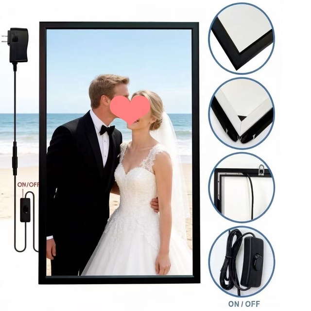 LED Illuminated Luxury Poster Frame Light Modern Wall Art Adjustable Brightness Aluminum Alloy UV Printing Eco-Friendly /CE