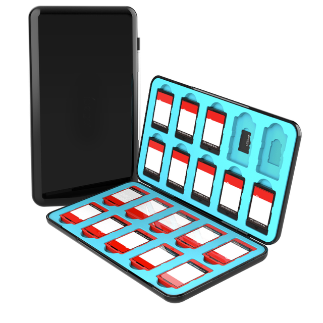 Magnetic Game Cartridge Box for Nintendo Switch/Switch 2 Storage Case 20 Game Card Holder + 20 Micro SD Card Organizer
