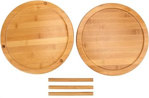 Étagère à épices rotative en bambou, étagère fonctionnelle pour la cuisine - Product Image 5