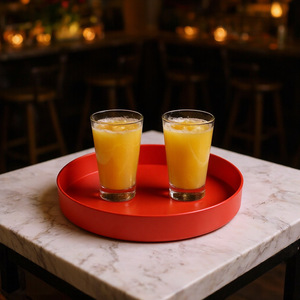 Bandeja de Servicio Redonda de Plástico para <span class=keywords><strong>Bar</strong></span> y Restaurante, Económica, con Logotipo Personalizado Impreso, Antideslizante, Bandejas de PP para Alimentos, Herramientas de <span class=keywords><strong>Bar</strong></span> - Product Image 5