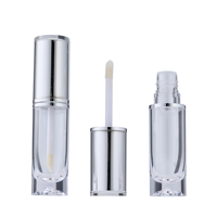 Vente chaude : Tubes à gloss transparents ronds, fabrication directe, logo personnalisé, tubes à gloss injectables, bouteilles en plastique de forme ronde