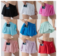 Shorts 2 en 1 assortis Maman et Moi avec poches, pour yoga, gym, tennis, shorts fluides