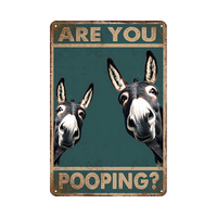 Amusant 12 \ "x 8 \" Tin Signs Funny Chicken Coop Warning Sign UV Printed Outdoor Chicken House Decor Metal Gift for Chicken Lovers