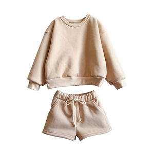 Su misura mamma <span class=keywords><strong>e</strong></span> me per la <span class=keywords><strong>famiglia</strong></span> abiti estivi <span class=keywords><strong>felpa</strong></span> + shorts completi tinta unita per la <span class=keywords><strong>famiglia</strong></span> - Product Image 2