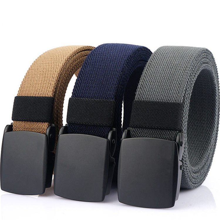 Mens Elastic Belt Adjustable Cotton Elastic Belt Outdoor Belt Men Korean Woven Canvas Webbing Fabric Belt