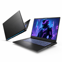 Laptop Gaming WooKing K7 RTX 5060 115W TGP AI dengan 8GB GDDR7 DLSS 4, 572 TOPS, layar 17.3" 2.5K 165Hz RGB, dan dudukan laptop.