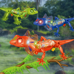 Jouet Reptile Transparent à Piles pour Enfants, Lézard Électrique Marchant avec Rotation d'Engrenages, Musique et Lumière, pour Enfants de 3 à 5 Ans - Product Image 2