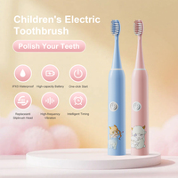 Brosse à dents électrique étanche IPX5 pour enfants, à piles, design intelligent et ludique, pour un brossage quotidien à la maison des enfants de 3 à 13 ans