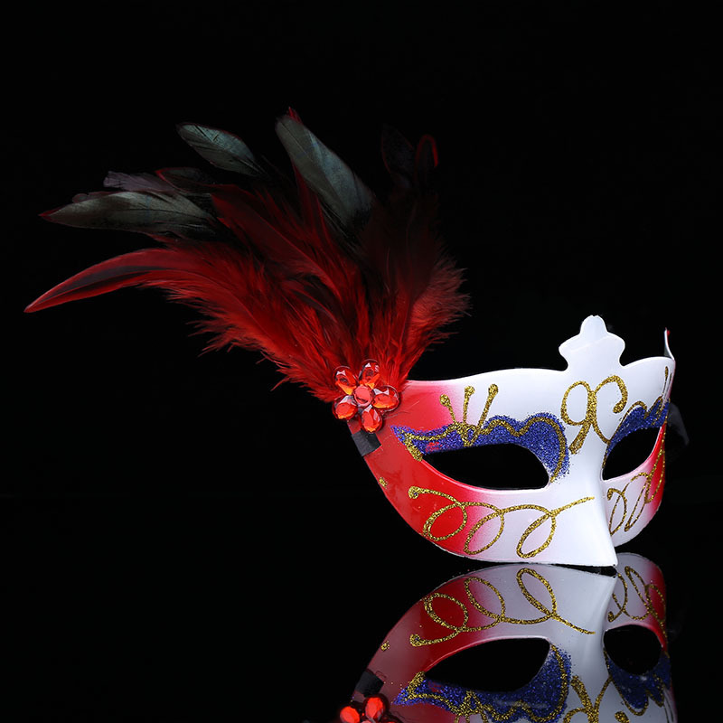 Petite merveille à plumes latérales - rouge