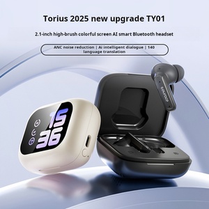 Tai nghe thể thao không dây hoàn toàn TY01 TWS, màn hình cảm ứng LCD, khử tiếng ồn ANC, kiểu đeo trong tai, dành cho chơi game, âm trầm tuyệt vời - Product Image 4