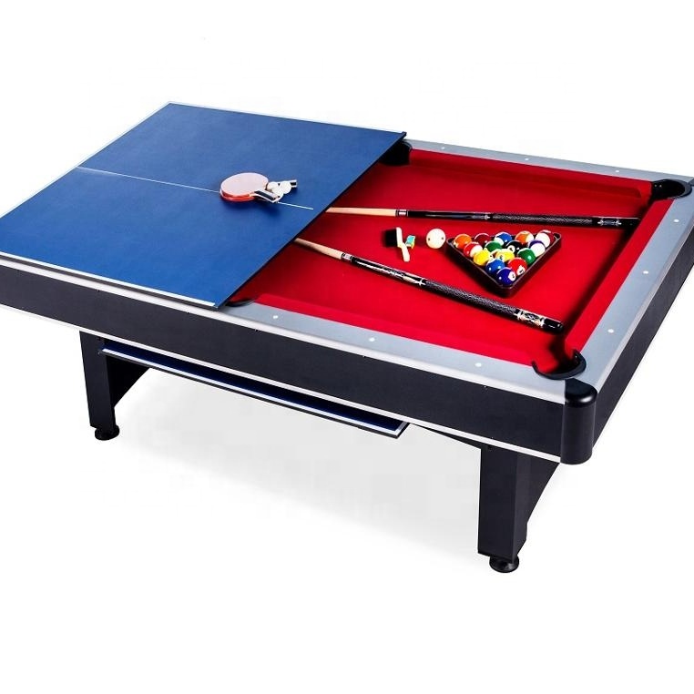 Goede kwaliteit beste prijs 6ft MDF 8 ball POOL biljart met ping pong top/tafeltennis top