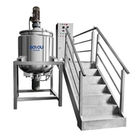 Cuve de mélange homogénéisatrice émulsifiante pour la fabrication de cosmétiques, shampoings et savons liquides en acier inoxydable