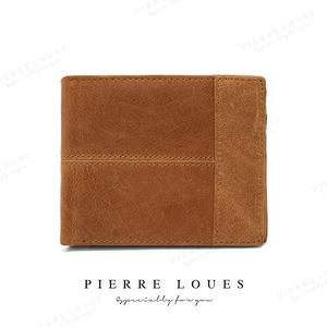 Pierre Loues <b>Men's</b> Genuine Leather <b>Wallet</b> Brown Black Expandable <b>RFID</b> Blocking Short Horizontal Cowhide <b>Wallet</b> 8.5 x 10.5 Cm - Product Image 2