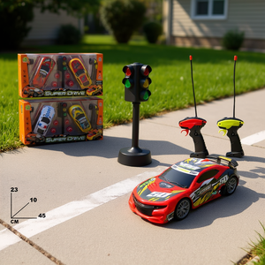 Super Drive Rc Car With <b>Remote</b> Control And Traffic Light Set 23x10x45 Cm For Kids Play - Product Image 1