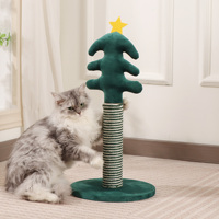 Rascador para Gatos de Sisal con Forma de Árbol de Navidad, Base Estable, Juguete Interactivo para Gatos de Interior, Venta al Por Mayor OEM/ODM