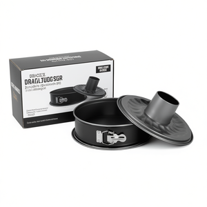 Moule à charnière Inspiration avec base tubulaire, diamètre 8 cm, 26 cm, noir, lot de 2 pièces - Product Image 2