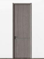 Porte intérieure moderne blanche en bois massif MDF avec isolation acoustique, design Shaker, ouverture coulissante