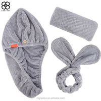 Serviette de bain de luxe en bambou pour femmes, turban enroulé, pour cheveux, meilleure vente 2018