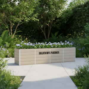 Vaso da fiori in acciaio Sbljith Wye Plochnics 240x80x75 cm, fioriera da giardino per esterni, design moderno minimalista, verniciato a polvere - Product Image 2