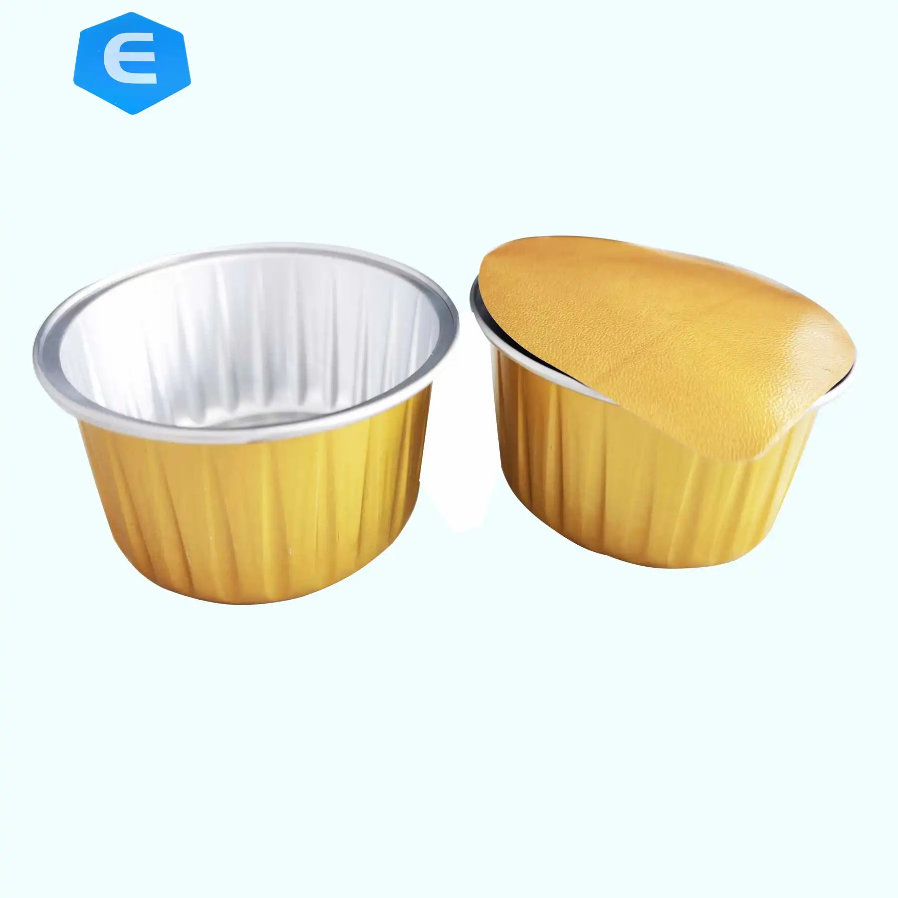 High temperature resistance round disposable aluminum foil container with lid