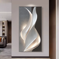 Art mural encadré minimaliste moderne, effet 3D, texture abstraite de vague, décoration intérieure pour salon