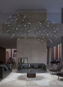 Pendentif Constellation de Luxe Style Nordique pour Hall d'Hôtel, Lampe de Plafond LED Personnalisée en Laiton et Acrylique pour Projet de Designer - Product Image 3