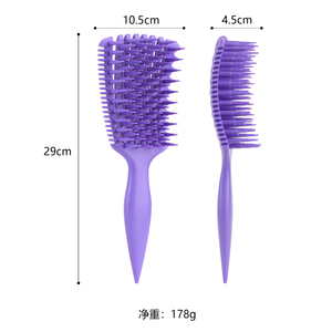 Cepillo de peluquero de salón con logotipo personalizado, cepillo para desenredar el pelo, ocho filas, masaje de pulpo, cepillo peine para desenredar el pelo para mujer - Product Image 5