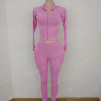 Body Dupe ensembles d'entraînement personnalisés vêtements de détente pour femmes veste jogging à capuche avec fermeture éclair pantalon évasé legging 2 pièces ensemble de survêtements pour femmes