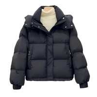 Nouvelle doudoune décontractée ample pour femme Hiver 2026, tendance, chaude, douce, surdimensionnée avec capuche en coton, vente en gros