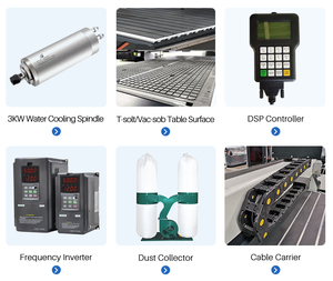 Cao chính xác 3 trục <span class=keywords><strong>CNC</strong></span> Gỗ Kim Loại <span class=keywords><strong>Router</strong></span> hấp phụ bảng chế biến gỗ máy - Product Image 2