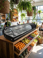 Réfrigérateur commercial de haute qualité pour boissons et aliments, vitrine réfrigérée pour sushis, idéal pour les restaurants et les pizzerias