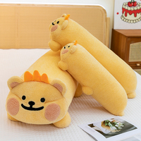 Oreiller en peluche longue et douce en forme d'ours de haute qualité, rembourré en coton PP, plusieurs tailles, expression adorable, cadeau pour enfants