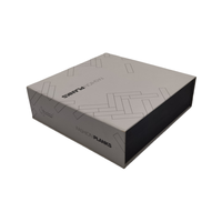 Boîte rigide élégante pour vêtements avec rabat magnétique en carton mat de 2 mm d'épaisseur, matériaux recyclés personnalisés, emballage tendance pour cravates