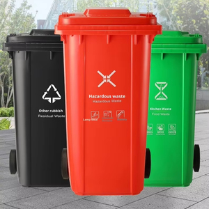 Thùng rác ngoài trời cỡ lớn 100l 120l 240l, kiểu đứng, dùng cho tái chế ngoài trời, sân nhà - Product Image 1