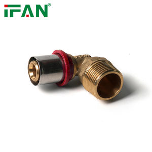 אביזרי לחיצה PEX 16-32 מ\\\"מ זווית זכר, תקן ISO 21003, ביצועים גבוהים, IFAN, פליז - Product Image 2