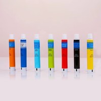 Tube d'emballage cosmétique souple personnalisé en aluminium 100 ml pour crème visage et lotion, tube vide en aluminium à presser pour pigments, avec bouchon à vis à capuchon rabattable